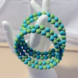 Green & Blue Wrap Bracelet